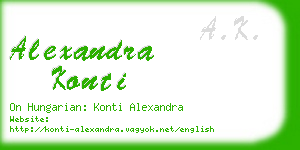 alexandra konti business card